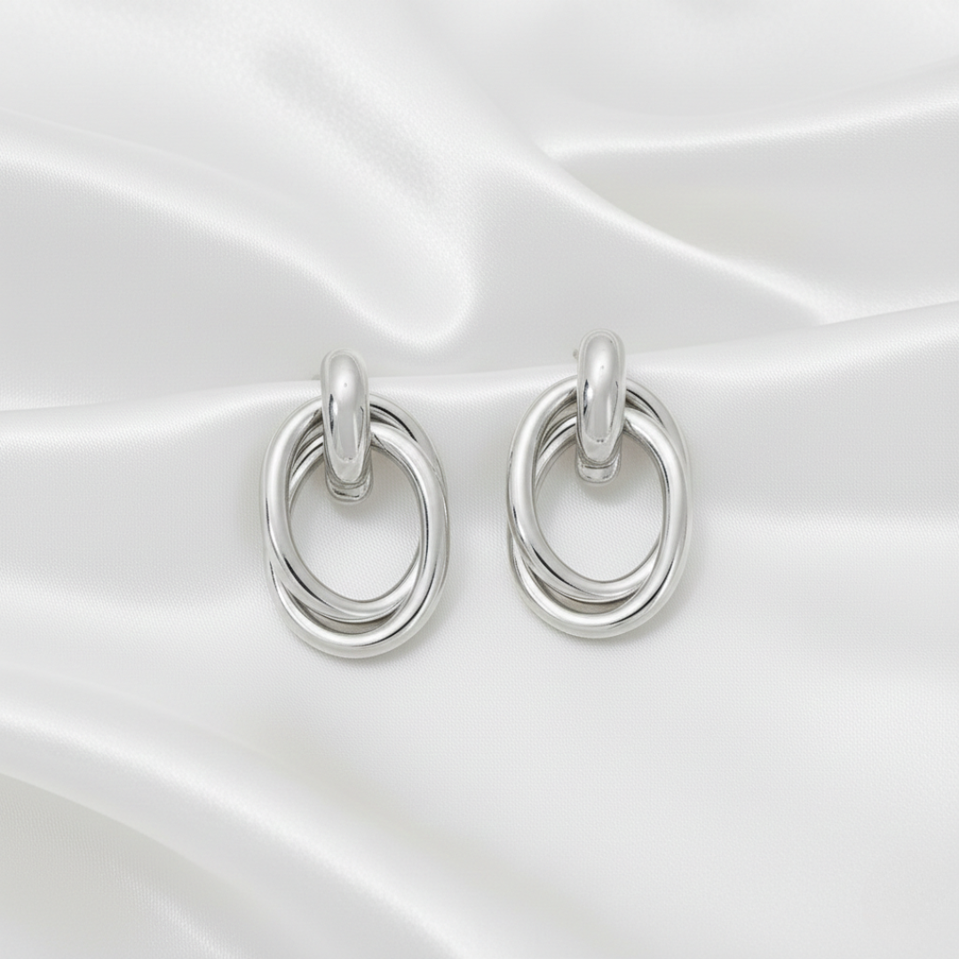 Brinco Argola Orgânica Trançada