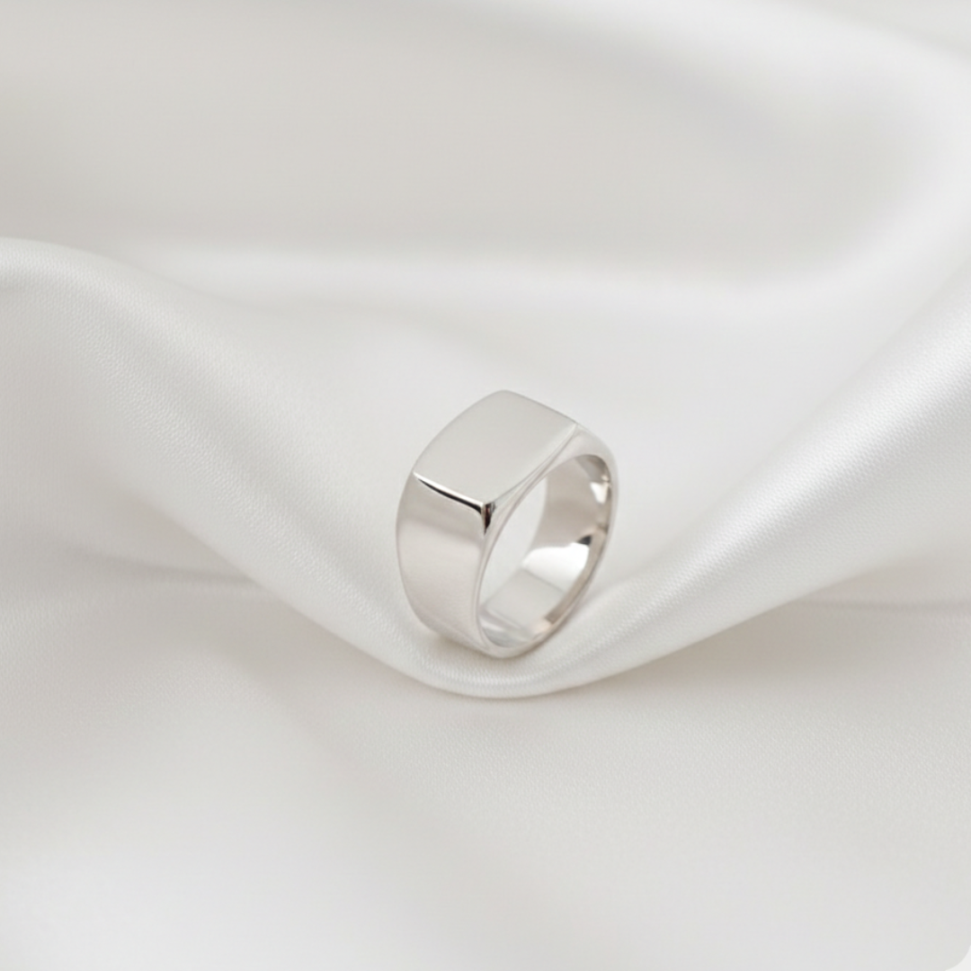 Anel Quadrado Dedinho Regulável