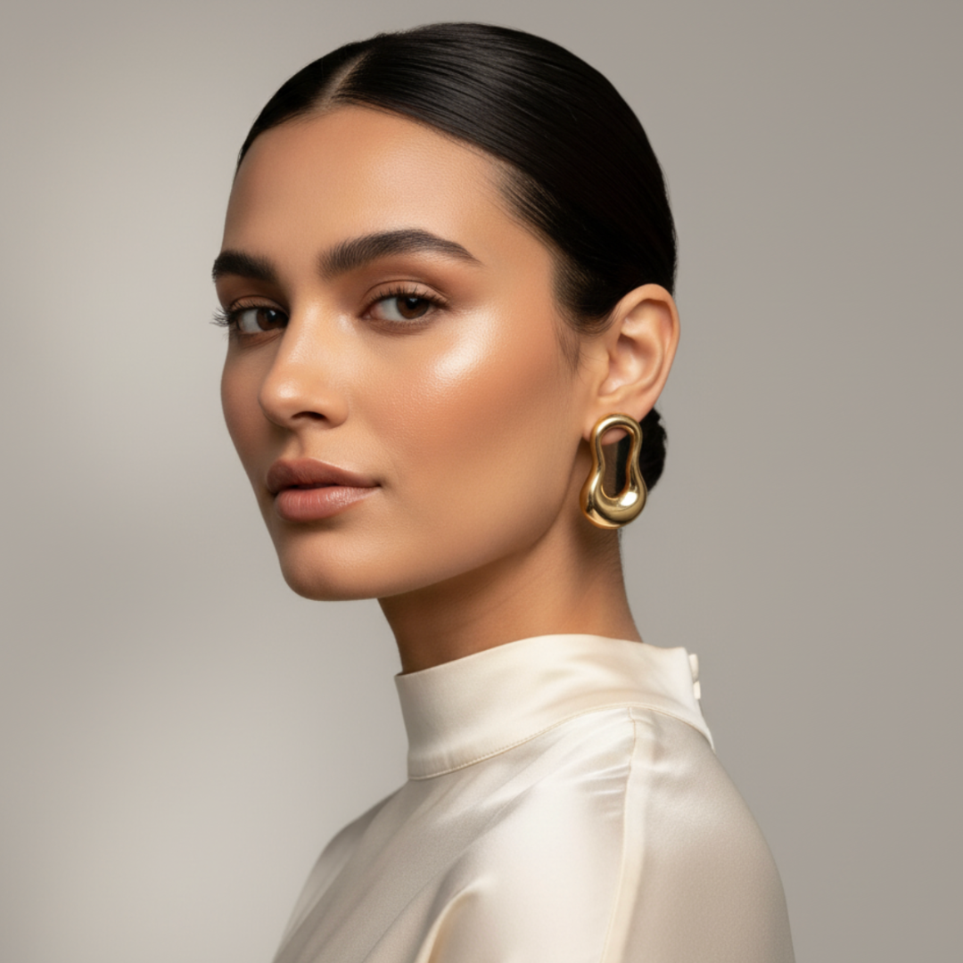 Brinco Feminino Argola Orgânico Atemporal