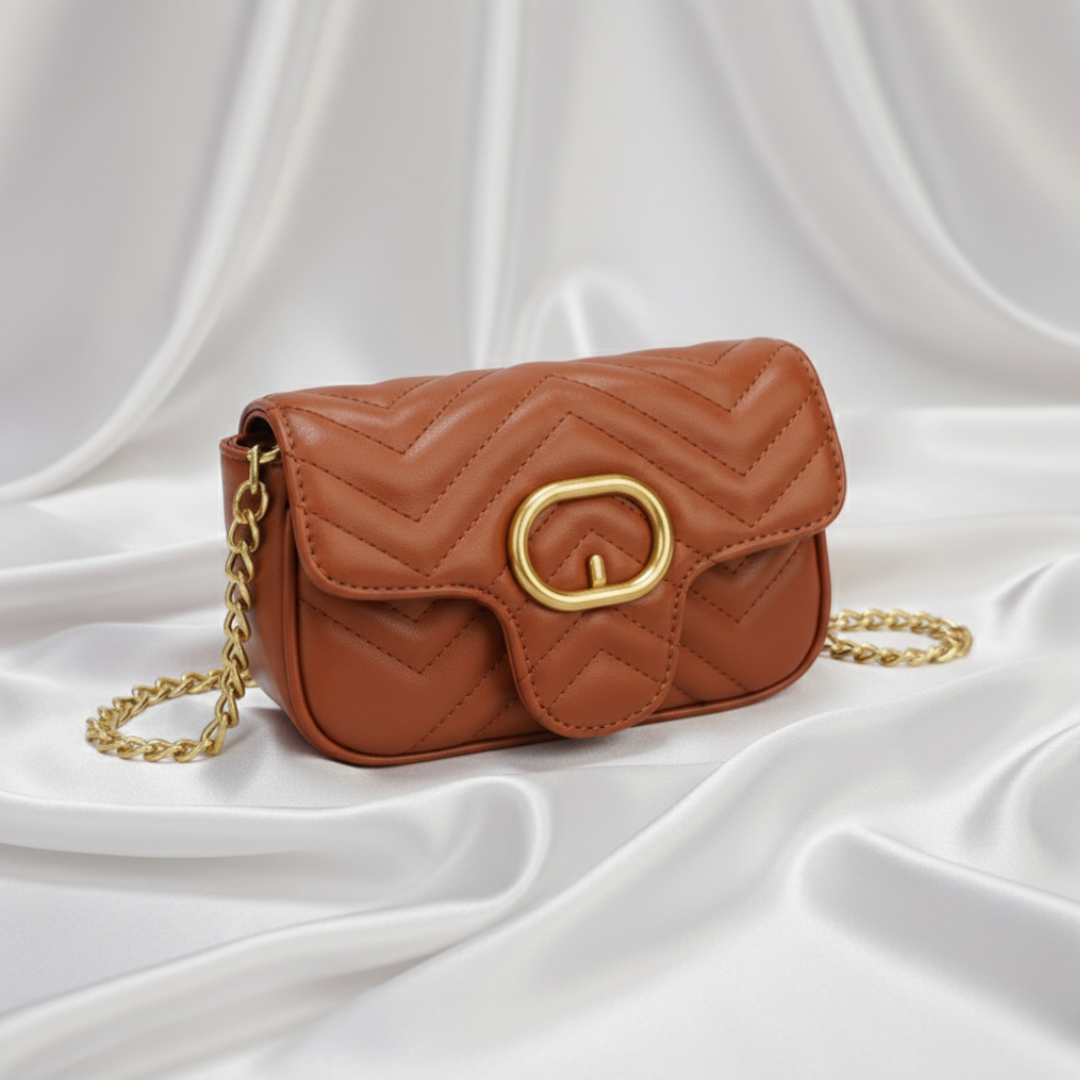 Bolsa Feminina Pequena Alça Corrente Transversal