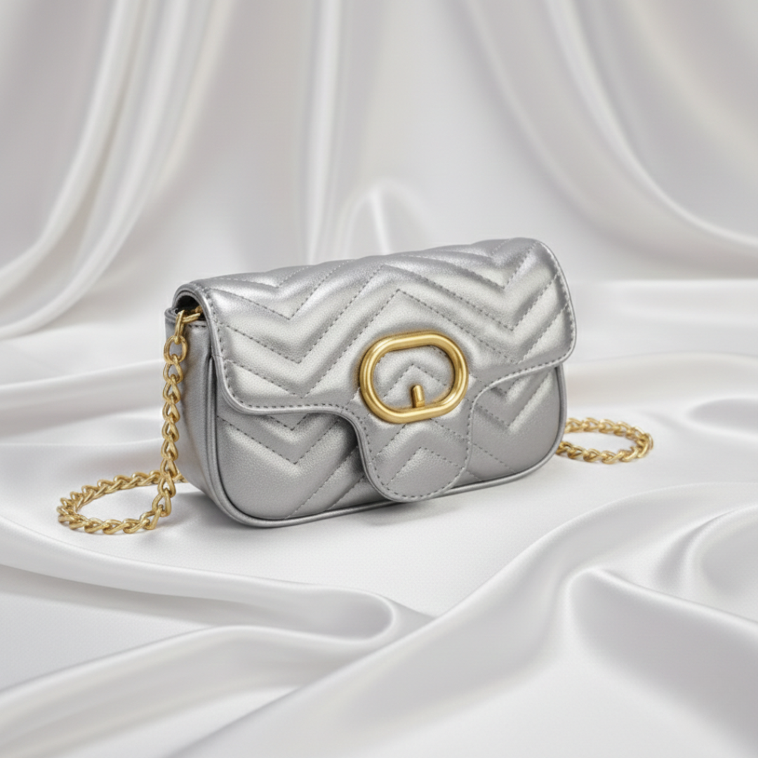 Bolsa Feminina Pequena Alça Corrente Transversal