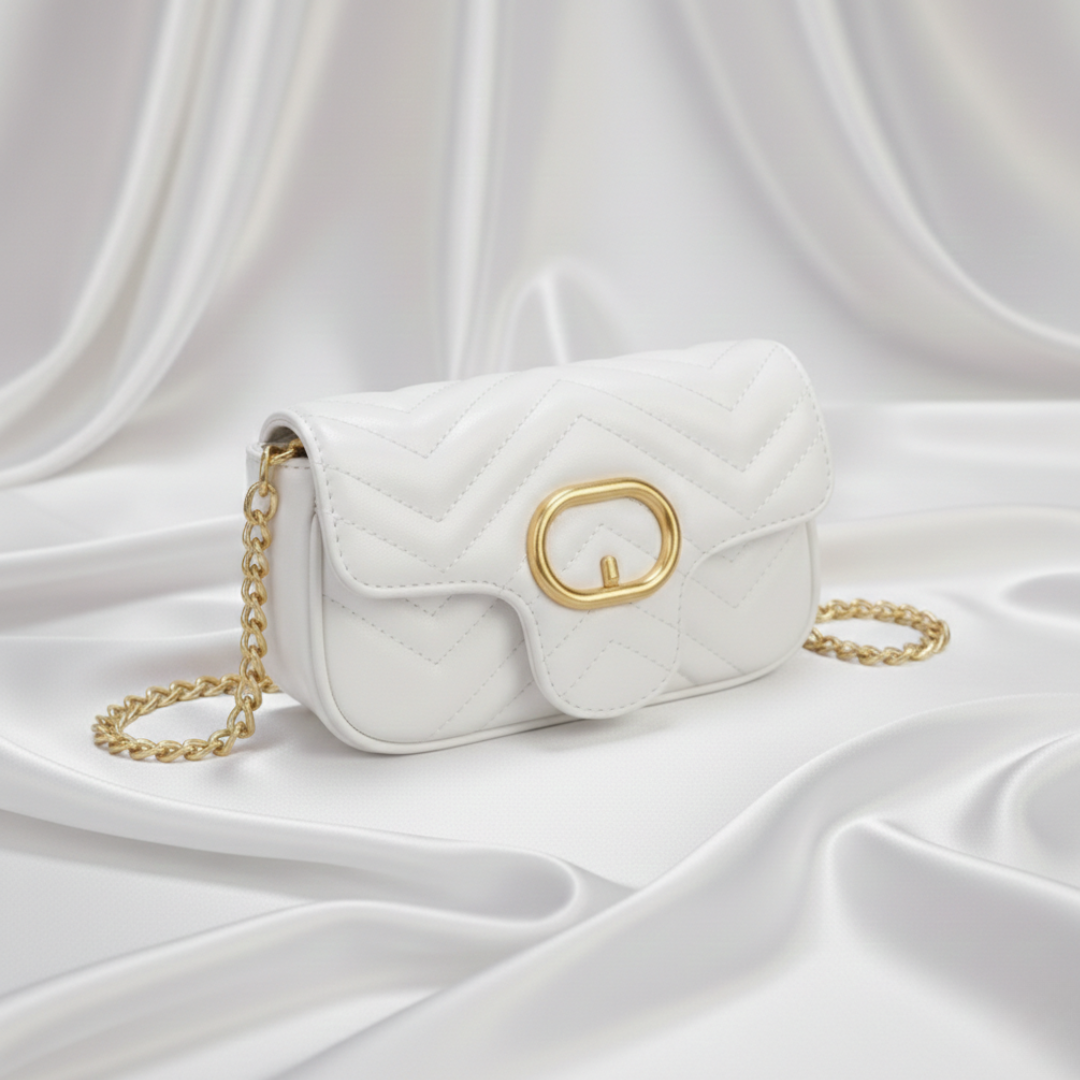 Bolsa Feminina Pequena Alça Corrente Transversal