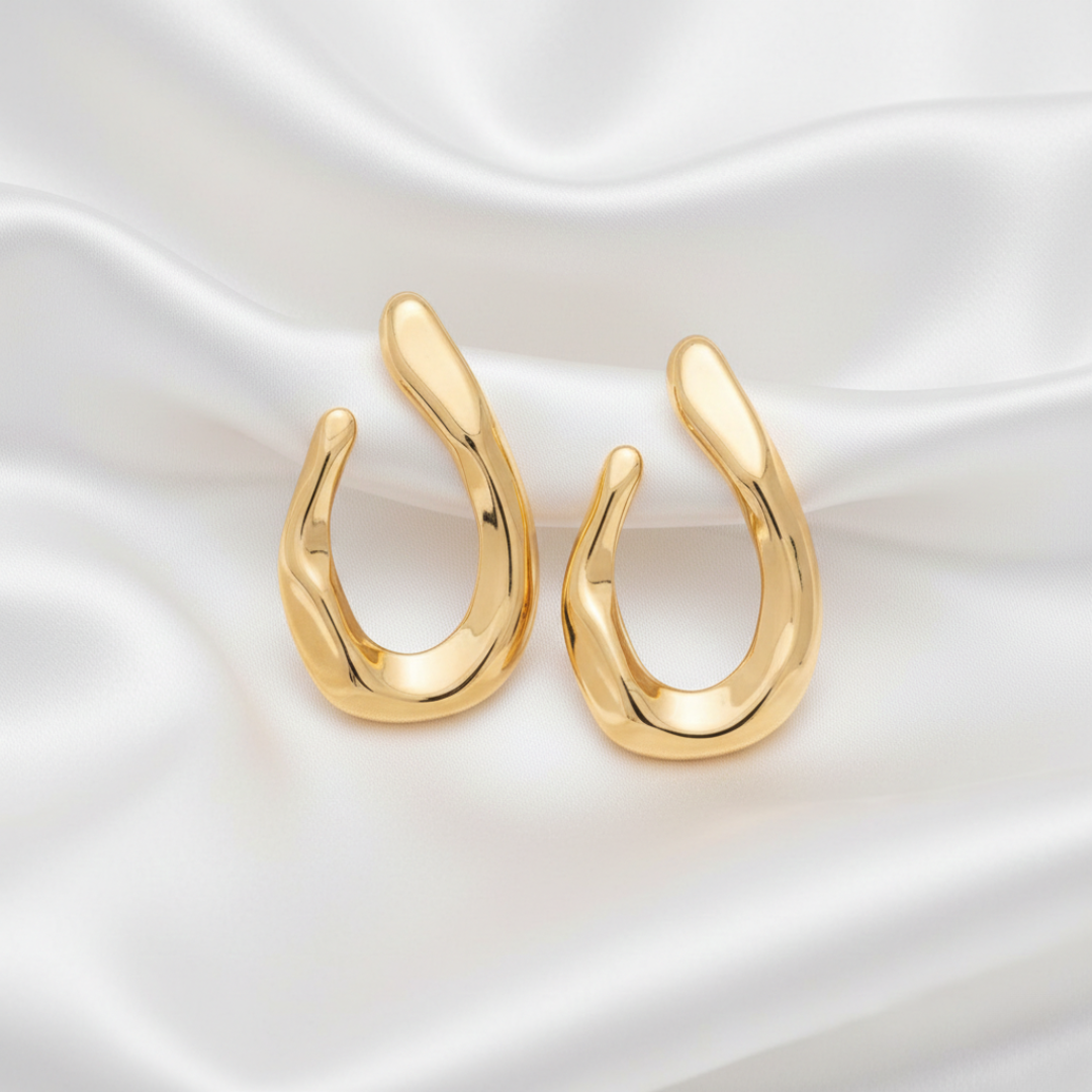 Brinco Gota Orgânica Duas Pontas