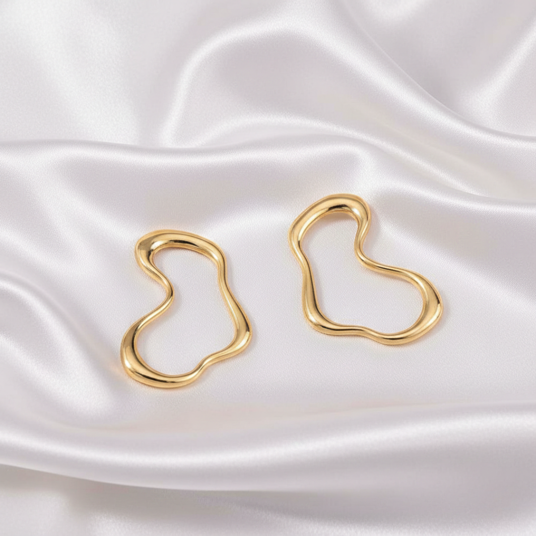 Brinco Orgânico Coração Minimalista