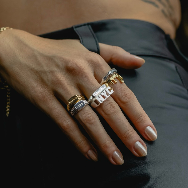 Anel Orgânico Regulável Feminino Ouro 18k Ou Prata 925